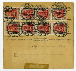 Germany Cover with 8 Stamps on Back