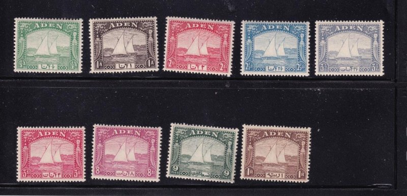 ADEN 16-27a VF-MLH PLUS ADEN ON 2 STOCK SHEETS MNH/MLH HI CAT VALUE