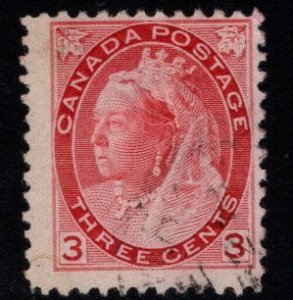 Canada Scott 78 Used 1897 Queen Victoria Seven cent stamp