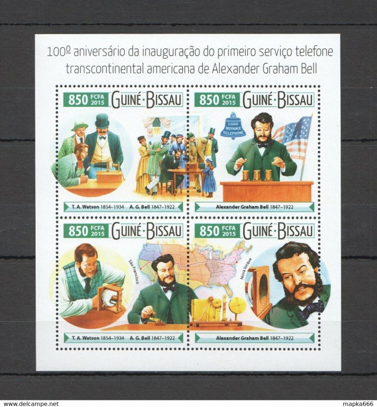 2015 Guinea-Bissau Famous People Alexandr Bell 1Kb ** Stamps St919