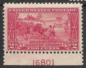 Doyle's_Stamps: MH 1925 Lexington-Concord Set, Scott #617* to #619*