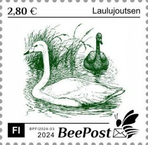 BEEPOST FINLAND - 2024 - Whooper Swan - Perf Single Stamp - M N H-Private Issue