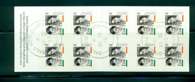 Ireland - Sc# 2114a. 2016 Easter Rising Booklet Used. First Day Cancels.