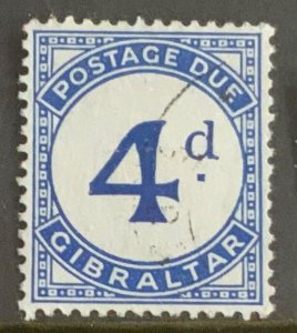 GIBRALTAR POSTAGE DUE ERROR (PART) SGD2a 'BROKEN ‘d’ )