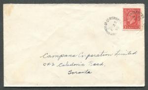 NEW BRUNSWICK SPLIT RING TOWN CANCEL COVER SOUTH BRANCH OF ST NICHOLAS RIVER