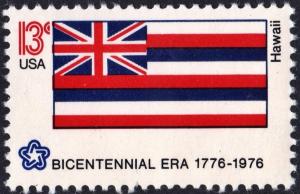 SC#1682 13¢ Bicentennial State Flags: Hawaii Single (1976) MNH