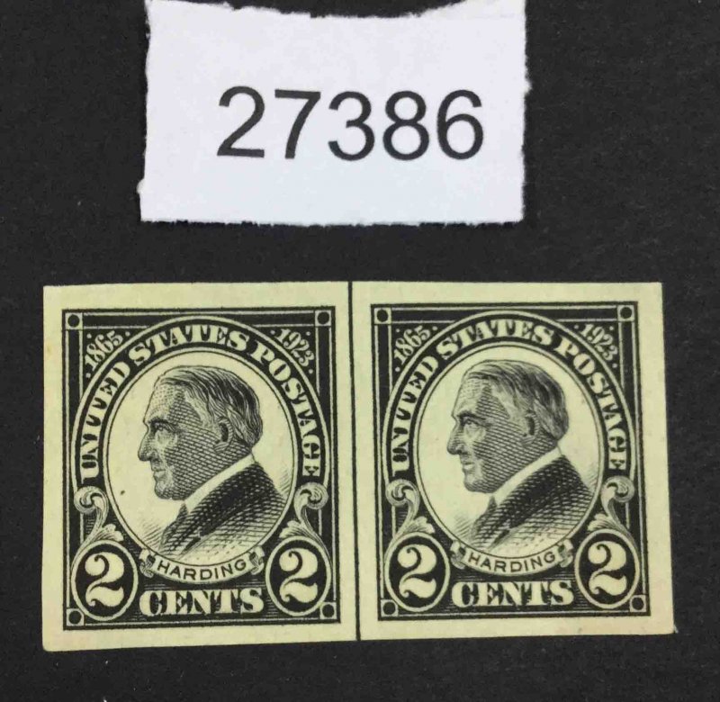 US STAMPS  #611 MINT OG VLH/NH LINE PAIR LOT #27386