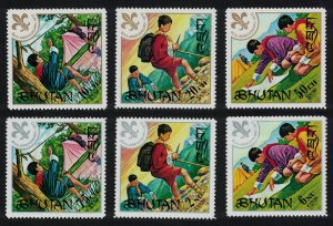 Bhutan Scouts 6v Def 1971 MNH MI#480-485