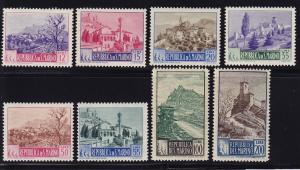 San Marino Scott #'s 286 - 293 set VF-OG-MLH nice color scv $ 257 ! see pic !