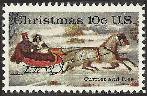 # 1551 MINT NEVER HINGED CHRISTMAS CURRIER AND IVES