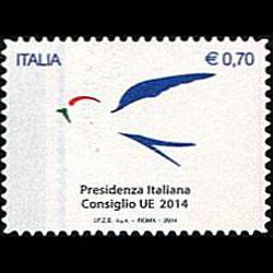 ITALY 2014 - Scott# 3247 E.U. Presidency Set of 1 NH