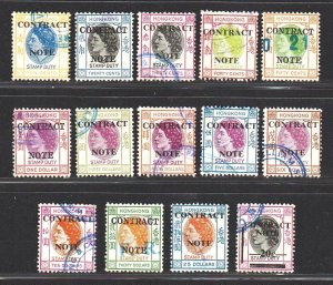 Hong Kong 1960s Rev Contract Note, Q Elizabeth II, Type A (14v)b VF Used