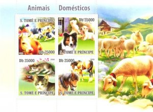 SAO TOME - 2008 - Domestic Animals - Perf 4v Sheet - Mint Never Hinged