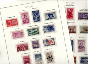 US Stamp Collection in Albums Most Mint 1935-1979 in 2 Scott Hingeless Platinum