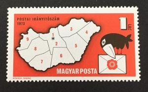 Hungary 1973, #2209, Postal Code System, MNH.