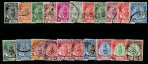 MALAYA PERAK SG128/48 1950-6 DEFINITIVE SET FINE USED