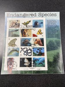 USPS 3105 Endangered Species Souvenir Page First Day Of Issue 1996