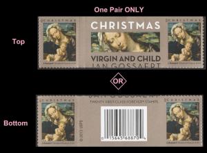 US 4815 Christmas Virgin & Child F header gutter horz pair MNH 2013