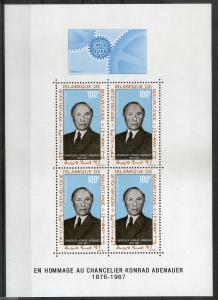 Mauritania 1968 Konrad Adenauer Germany Chancellor Sc C71a M/s MNH # 9380