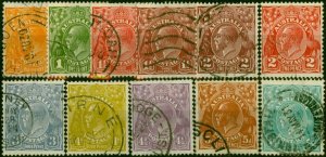 Australia 1927-30 Set of 11 SG94-104 Fine Used