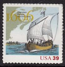 United States MNH at face value, Champlain single