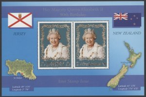 2006 New Zealand/Jersey QEII Queen Elizabeth II MNH Miniature Sheet SC 2068b