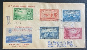 1931 Managua Nicaragua First Day Cover To Miami FL Usa Homage Will Rodgers