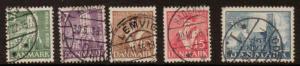 DENMARK SG298/302 1936 ANNIV REFORMATION FINE USED