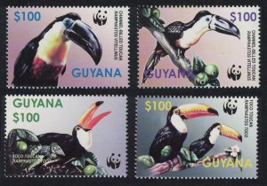 Guyana WWF Birds Toucans 4v 2003 MNH SC#3792 a-d SG#6406-6409 MI#7626-7629