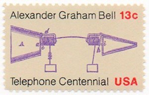 1976 Alexander Graham Bell Single 13c Postage Stamp, Sc# 1683, MNH, OG