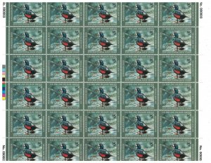 JDS27 Junior Duck Stamp. Complete Sheet Of 30. Sheet Plate # 3.  #02 JDS27sh3