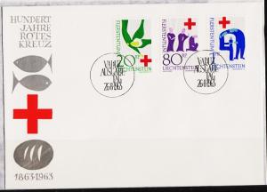 Liechtenstein. FDC.1963  Red Cross. Fine Used