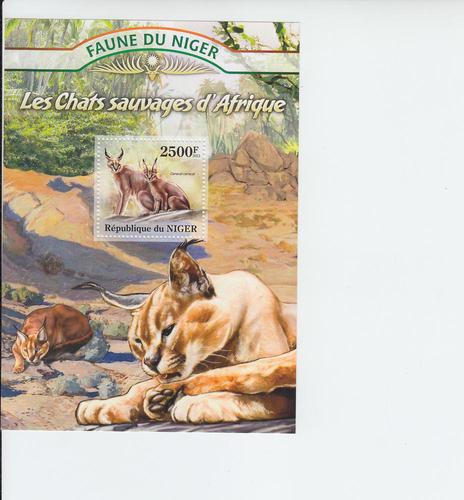 2013 Niger Endangered Wild Cats SS (Scott NA) MNH