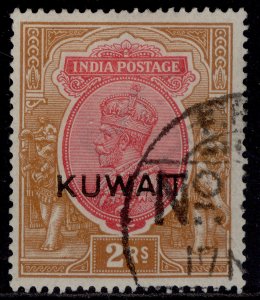 KUWAIT GV SG13, 2r carmine & brown, FINE USED. Cat £120.