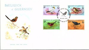 Guernsey, Worldwide First Day Cover, Birds