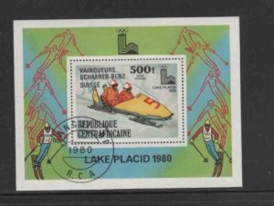 CENTRAL AFRICAN REPUBLIC #C228 1979 WINTER OLYMPICS OVPRT MINT VF NH O.G CTO S/S