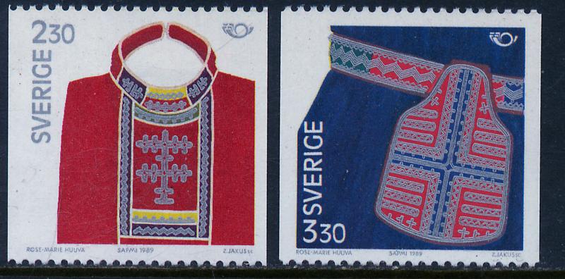 SWEDEN 1733-1734, Nordic Cooperation Issue, Folk Costume MNH