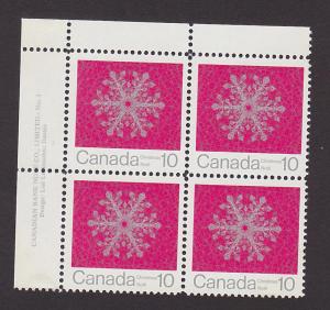 Canada 556 VF NH Plate 1 Block UL
