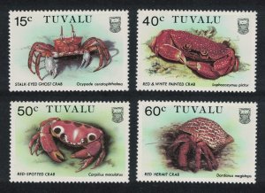 Tuvalu Crabs 4v 1986 MNH SG#372-375