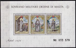 Sovereign Military Order of Malta 1976 Christmas Sass.Bl.10 MNH