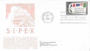 1966 FDC, #1310, 5c SIPEX, Anderson