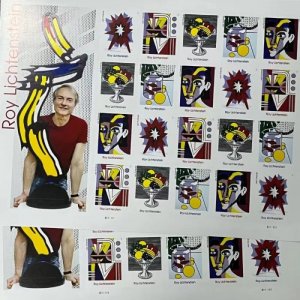 roy lichtenstein 5 sheets of 100pcs