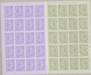 2006 US SCOTT #3999a (3998-99) Wedding Doves, Booklet Pane of 40 MNH