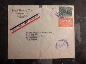 1939 Tegucigalpa Honduras Airmail Cover To Jaffe & Son Manchester England