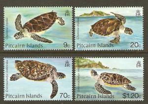 Pitcairn Islands #266-9 NH Turtles