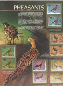 BHUTAN 1968 PHEASANTS #92 - 92I MNH