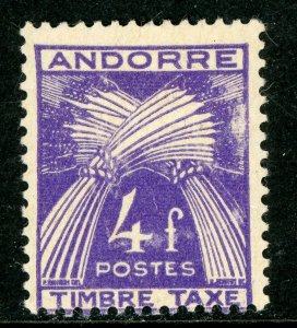 Andorra 1943 French 4 Franc Postage Due SG# FD108 Mint N413