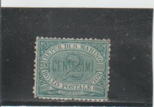 San Marino  Scott#  1  MH  (1877 Numeral)