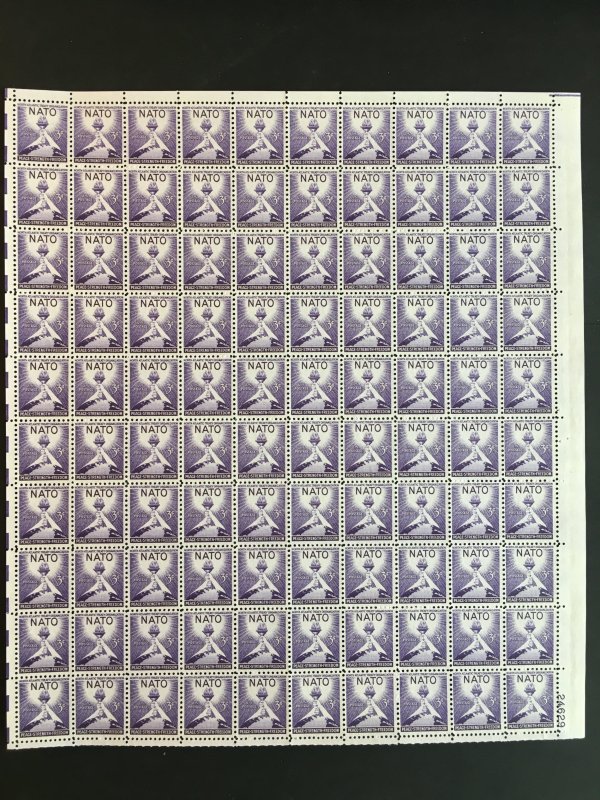 1952 sheet, NATO 3rd anniversary, Sc #1008