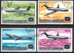 Burundi; 1967: Sc. # C55-C58; Used CTO Cpl Set